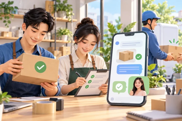 Nhân viên SME xác nhận khách đã nhận hàng qua Zalo